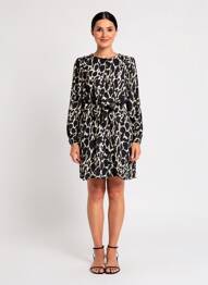 Rochie scurtă mâneci lungi mâneci lungi negru LA FEE MARABOUTEE femeie