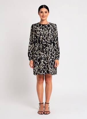Rochie scurtă mâneci lungi mâneci lungi negru LA FEE MARABOUTEE femeie
