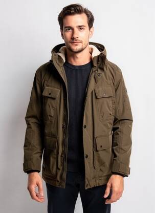 Parka finisaj interior căptușeală satinată cu glugă verde CAMEL ACTIVE bărbat