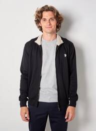 Vestă cu mâneci lungi plasă fină negru U.S. POLO ASSN bărbat