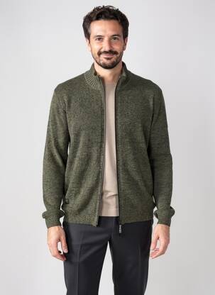 Vestă cu mâneci lungi țesătură melanj verde CAMEL ACTIVE bărbat