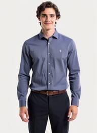 Cămașă cu mâneci lungi croială cambrată albastru U.S. POLO ASSN bărbat