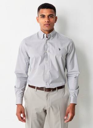 Polo mâneci lungi mâneci lungi gri U.S. POLO ASSN bărbat