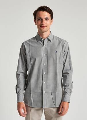 Cămașă cu mâneci lungi croială cambrată verde U.S. POLO ASSN bărbat