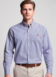 Cămașă cu mâneci lungi croială cambrată albastru U.S. POLO ASSN bărbat
