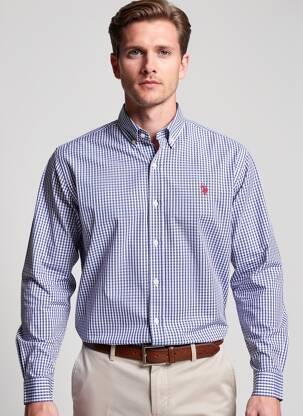 Cămașă cu mâneci lungi croială cambrată albastru U.S. POLO ASSN bărbat