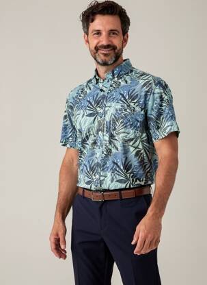 Cămașă cu mâneci scurte imprimeu tie and dye albastru CAMEL ACTIVE bărbat