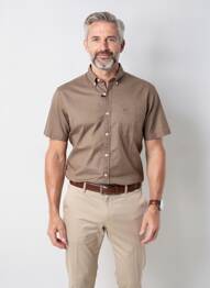 Cămașă cu mâneci scurte buzunare maro CAMEL ACTIVE bărbat
