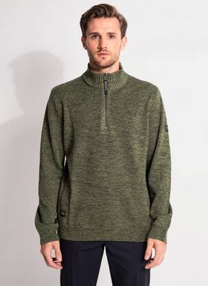 Pulover țesătură melanj mâneci lungi verde CAMEL ACTIVE bărbat