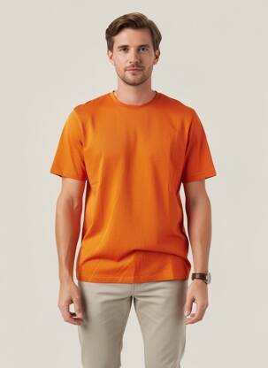 Tricou broderie mâneci scurte portocaliu deschis CAMEL ACTIVE bărbat