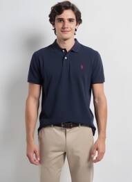 Polo elasticitate mâneci scurte albastru U.S. POLO ASSN bărbat