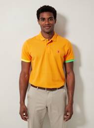 Polo elasticitate mâneci scurte portocaliu U.S. POLO ASSN bărbat