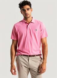 Polo elasticitate mâneci scurte roz U.S. POLO ASSN bărbat