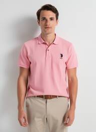 Polo croială cambrată mâneci scurte roz U.S. POLO ASSN bărbat