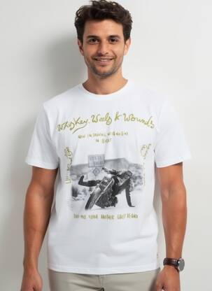 Tricou croială cambrată mâneci scurte alb BOB bărbat