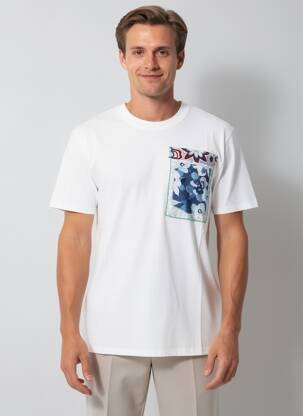 Tricou croială cambrată mâneci scurte bej BOB bărbat