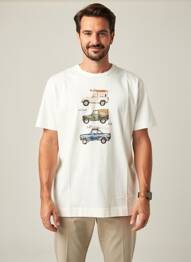 Tricou croială cambrată mâneci scurte bej BOB bărbat