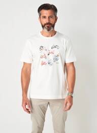 Tricou croială cambrată mâneci scurte bej BOB bărbat