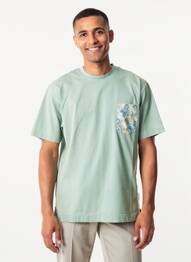 Tricou broderie mâneci scurte verde BOB bărbat