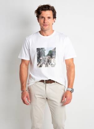 Tricou croială cambrată mâneci scurte alb TRAMAROSSA bărbat