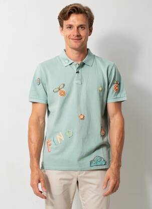 Polo elasticitate mâneci scurte verde BOB bărbat