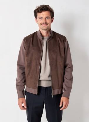 Geacă buzunare maro WOOL & CO bărbat