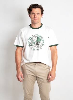 Tricou elasticitate mâneci scurte bej BOB bărbat