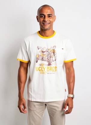 Tricou elasticitate mâneci scurte bej BOB bărbat
