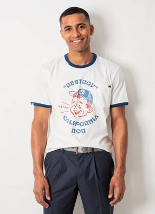 Tricou elasticitate mâneci scurte bej BOB bărbat
