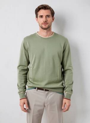Pulover elasticitate mâneci lungi verde BOB bărbat