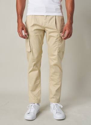 Pantalon cargo talie cu cleme mărime normală bej U.S. POLO ASSN bărbat