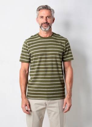 Tricou croială cambrată mâneci scurte verde FYNCH-HATTON bărbat