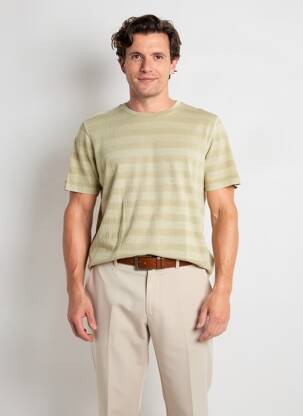 Tricou croială cambrată mâneci scurte verde FYNCH-HATTON bărbat