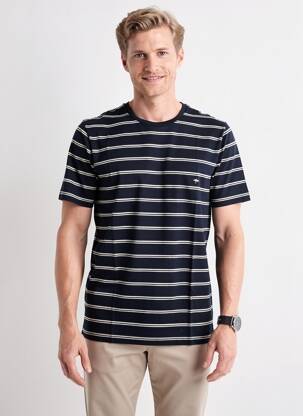 Tricou croială cambrată mâneci scurte albastru FYNCH-HATTON bărbat