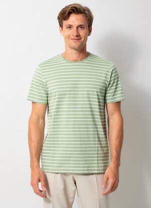 Tricou croială cambrată mâneci scurte verde FYNCH-HATTON bărbat