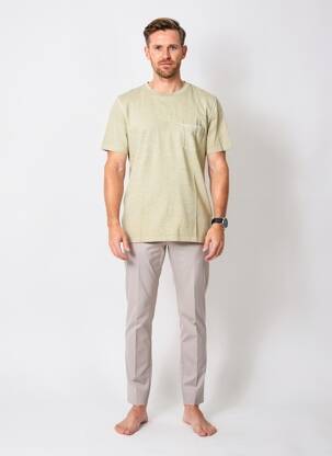 Tricou țesătură melanj mâneci scurte verde FYNCH-HATTON bărbat
