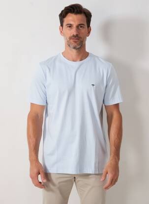 Tricou broderie mâneci scurte albastru FYNCH-HATTON bărbat