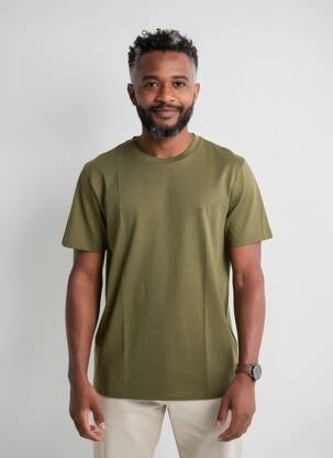 Tricou broderie mâneci scurte verde FYNCH-HATTON bărbat