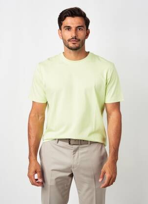 Tricou broderie mâneci scurte verde deschis FYNCH-HATTON bărbat