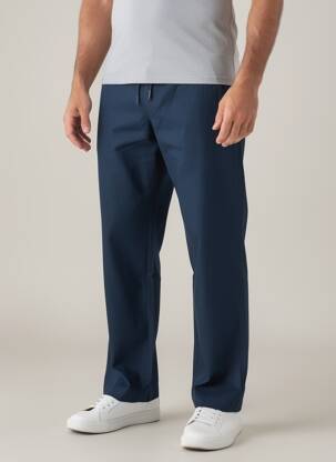 Pantalon chino țesătură poplin mărime normală albastru FYNCH-HATTON bărbat