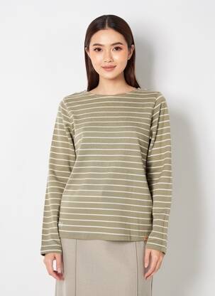 Pulover croială cambrată mâneci lungi verde CAMEL ACTIVE femeie