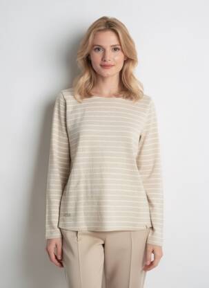Pulover croială cambrată mâneci lungi bej CAMEL ACTIVE femeie