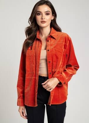 Jachete casual croială dreaptă portocalie CAMEL ACTIVE femeie