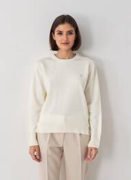 Pulover țesătură melanj mâneci lungi bej U.S. POLO ASSN femeie