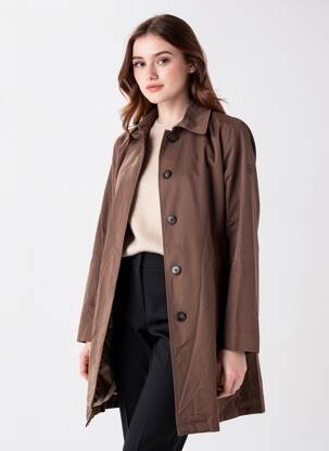 Trench țesătură poplin fără glugă maro CAMEL ACTIVE femeie