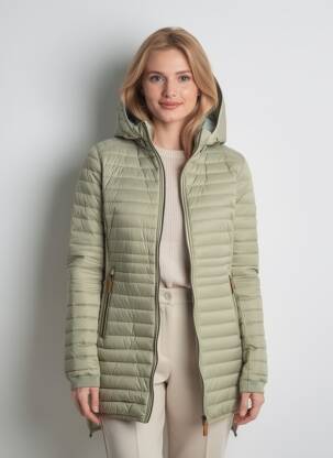 Geacă matlasată buzunare cu glugă verde CAMEL ACTIVE femeie