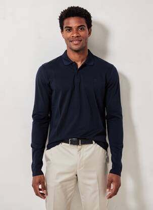 Polo mâneci lungi mâneci lungi albastru PREMIUM DE JACK AND JONES bărbat