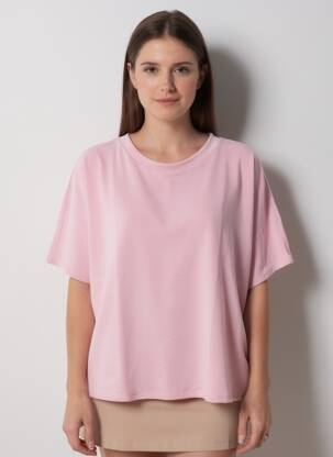 Top elasticitate mâneci 3/4 roz SANS MARQUE femeie