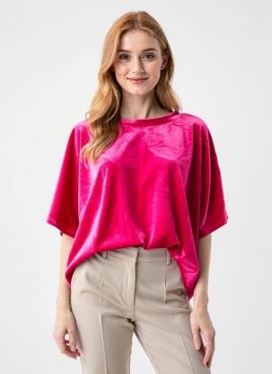 Top elasticitate mâneci 3/4 roz închis SANS MARQUE femeie
