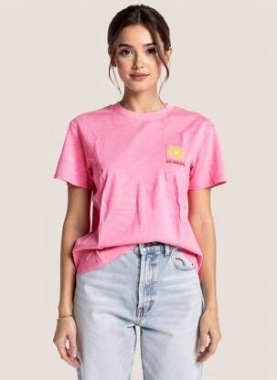 Tricou croială dreaptă mâneci scurte roz PM MERE & FILLE femeie